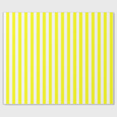 Papier Cadeau Rayure jaune et blanche (Plat)