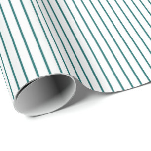 Papier Cadeau Rayure minimaliste sarcelle de base pour toutes oc