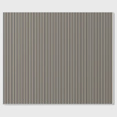 Papier Cadeau rayure noir et ivoire (Plat)