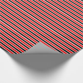 Papier Cadeau Rayure noire et rouge (Coin)