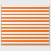 Papier Cadeau Rayure orange et blanc (Plat)