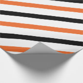 Papier Cadeau Rayure orange et noire (Coin)