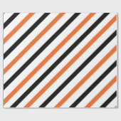 Papier Cadeau Rayure orange et noire (Plat)