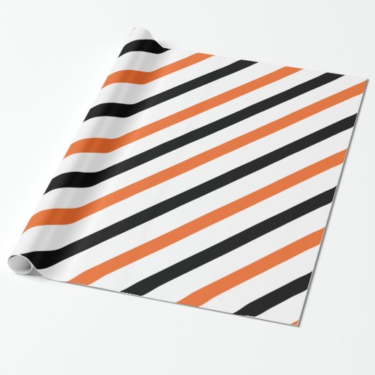 Papier Cadeau Rayure orange et noire (Déroulé)