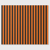 Papier Cadeau Rayure orange et noire Halloween (Plat)