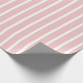 Papier Cadeau Rayure rose et blanc (Coin)