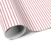 Papier Cadeau Rayure rouge aquarelle (Coin rond)