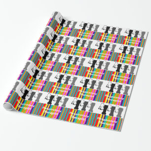 Papier Cadeau Rayure ventilatoire d'enveloppe de cadeau de