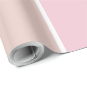 Papier Cadeau Rayure verticale rose pâle et beige (Coin rond)