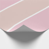 Papier Cadeau Rayure verticale rose pâle et beige (Coin)