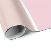 Papier Cadeau Rayure verticale rose pâle et beige (Coin rond)