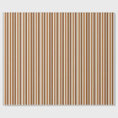 Papier Cadeau Rayure verticale terracotta et crème chaude (Plat)