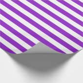 Papier Cadeau Rayure violette et blanche (Coin)