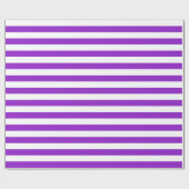 Papier Cadeau Rayure violette et blanche (Plat)