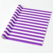 Papier Cadeau Rayure violette et blanche (Déroulé)