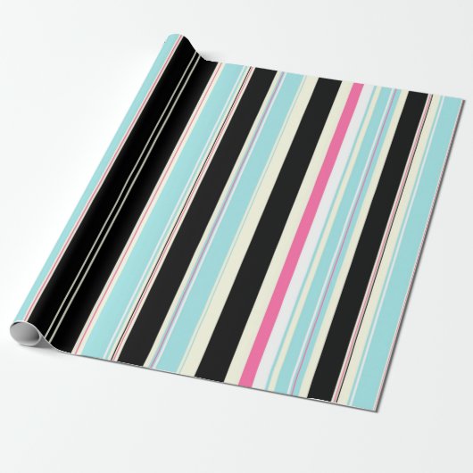 Papier Cadeau Rayures (Déroulé)