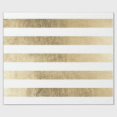 Papier Cadeau Rayures à la mode modernes élégantes de feuille (Plat)