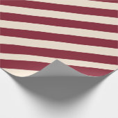 Papier Cadeau Rayures Antique Ruby et Antique White (Coin)