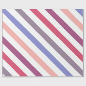 Papier Cadeau Rayures aquarelles inclinées (Plat)