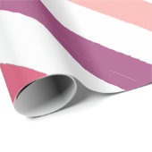 Papier Cadeau Rayures aquarelles inclinées (Coin rond)