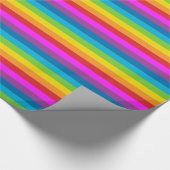 Papier Cadeau Rayures arc-en-ciel (Coin)