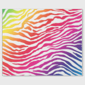 Papier Cadeau Rayures arc-en-ciel (Plat)