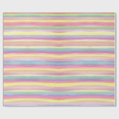 Papier Cadeau Rayures arc-en-ciel (Plat)