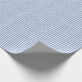 Papier Cadeau Rayures bancales bleu clair et blanc (Coin)