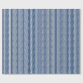 Papier Cadeau Rayures bancales bleu foncé et gris clair (Plat)