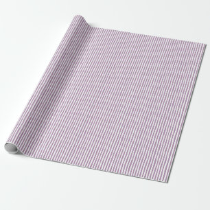 Papier Cadeau Rayures bancales violet clair et blanc