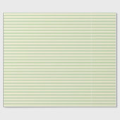 Papier Cadeau Rayures beige et vert thé (Plat)