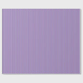 Papier Cadeau Rayures Blanc et Violet Foncé (Plat)