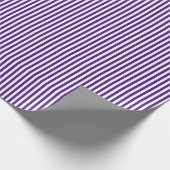 Papier Cadeau Rayures Blanc et Violet Foncé (Coin)