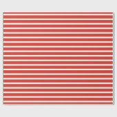 PAPIER CADEAU RAYURES BLANCHES ET ROUGES CHAUDES CADEAU SIMPLE E (Plat)