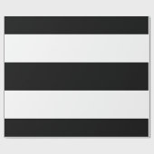 Papier Cadeau Rayures blanches noires (Plat)