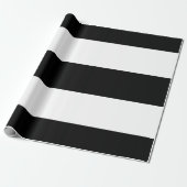 Papier Cadeau Rayures blanches noires (Déroulé)