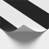 Papier Cadeau Rayures blanches noires (Coin)