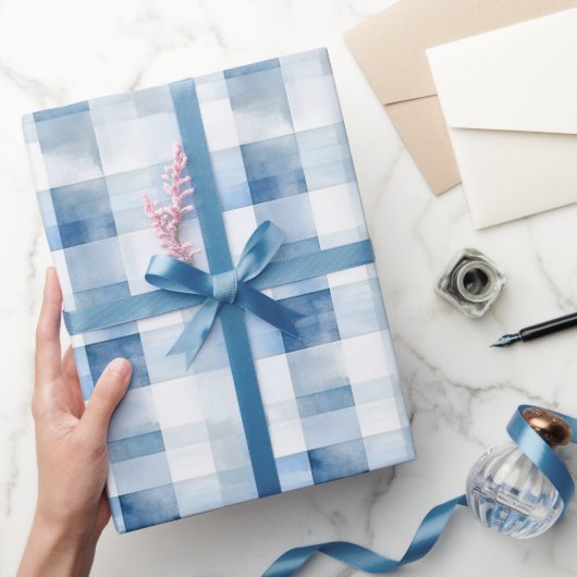 Papier Cadeau Rayures Bleu Blanc (Cadeaux)