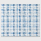 Papier Cadeau Rayures Bleu Blanc (Plat)