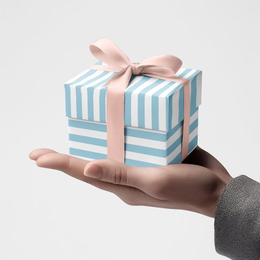 Papier Cadeau Rayures Bleu Clair
