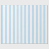 Papier Cadeau Rayures bleu clair et blanc (Plat)