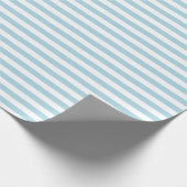 Papier Cadeau Rayures Bleu Clair et Blanc (Coin)
