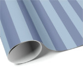 Papier Cadeau Rayures Bleu foncé et Bleu clair (Coin rond)