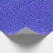 Papier Cadeau Rayures bleues de pourpre en métal (Coin)
