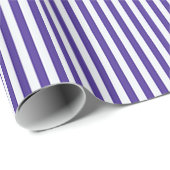 Papier Cadeau Rayures bleues de raisin (Coin rond)