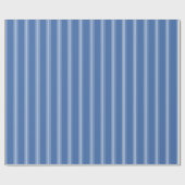 Papier Cadeau Rayures bleues et bleu clair (Plat)