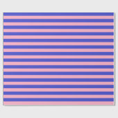 Papier Cadeau Rayures bleues et roses (Plat)