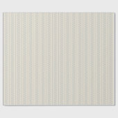 Papier Cadeau Rayures bleues et zigzags entrelacés sur crème (Plat)