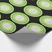 Papier Cadeau Rayures Cadre rond couleur 07 + votre photo (Coin)