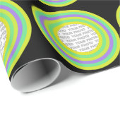 Papier Cadeau Rayures Cadre rond couleur 07 + votre photo (Coin rond)